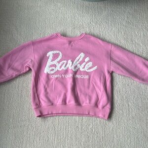 Zara crew neck! Pink and embellished